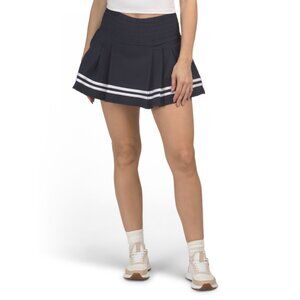 THE BUBBLE Navy/white Monroe Striped Mini Skirt